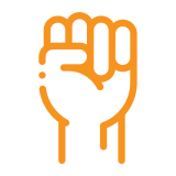 Holding up a Fist of Power and Protest for Action